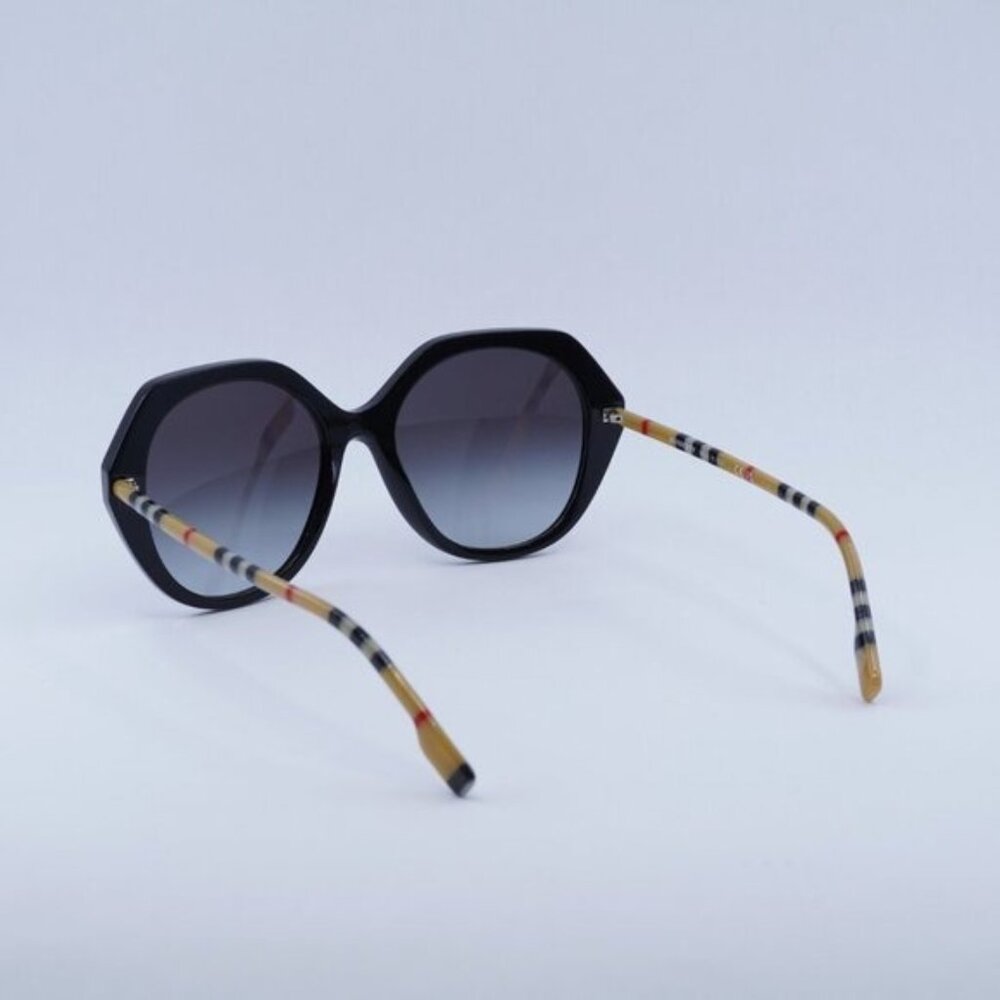 Burberry BE4375 38538G Sunglasses Black Square Frame, Grey Lenses - Picture 5 of 9